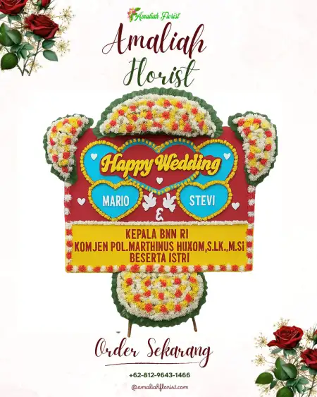 Papan Bunga Pernikahan Labruk Lor